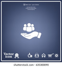 safe peoples, , vector icon illustration. Flat design style