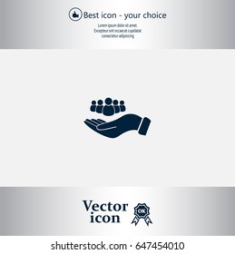 safe peoples, , vector icon illustration. Flat design style