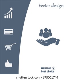 safe peoples, , vector icon illustration. Flat design style