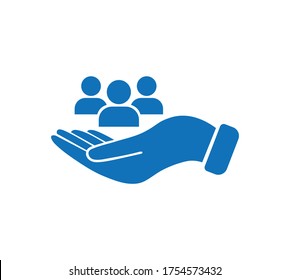 safe peoples,vector icon illustration. flat design style