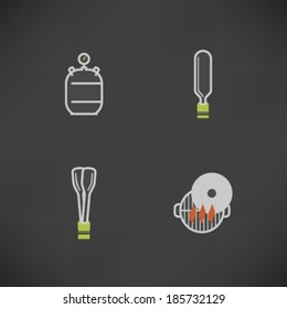 Safe Playtime: Kids Toys, Pictured Here From Left To Right, Top To Bottom:   Gas Cylinder, Spatula, Barbecue Tongs, Grill Top. 