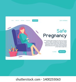 Safe Pregnancy, perfect for landing page, web header, feature, presentation, etc. suitable for Medical Industry Presentaion, Pregnancy Education and many more 