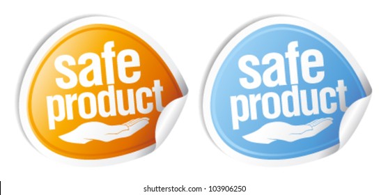 Safe product stickers set.