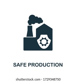 Safe Production icon from industrial collection. Simple line Safe Production icon for templates, web design and infographics