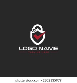 Logo de protección segura. Diseño de logotipo de seguridad
