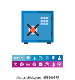 Safe protection vector icon