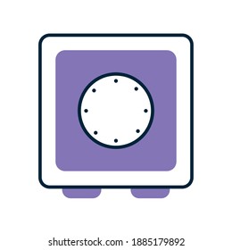 Safe mit violettem Vektorgrafik-Design