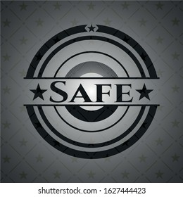 Safe realistic dark emblem. Vector Illustration. Detailed.