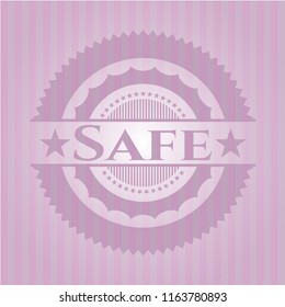 Safe realistic pink emblem