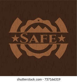Safe realistic wood emblem