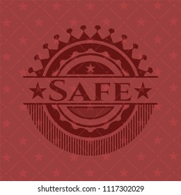 Safe red emblem
