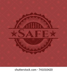 Safe red emblem. Vintage.