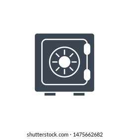 Icono de glifo vector seguro. Aislado sobre fondo blanco. Ilustración vectorial.