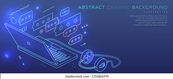 Safe remote working from home concept. Mobile application development and coding. Virtual team. Work outside of a traditional office environment with network technologies. Eps10 vector illustration