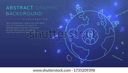 Safe remote working from home concept. Online communication service. Virtual team. Work outside of a traditional office environment with network technologies. Eps10 vector illustration