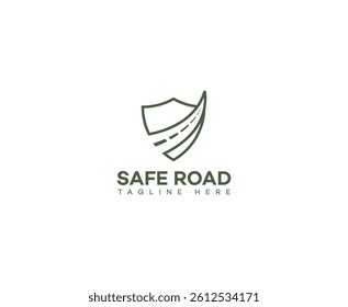 Safe Road Logo Designs Shield, Highway, Travel, Protection