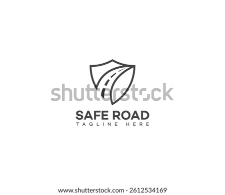 Safe Road Logo Designs Shield, Highway, Travel, Protection