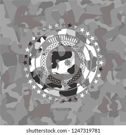 safe, safety deposit box icon on grey camo texture