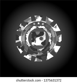 safe, safety deposit box icon on grey camouflage texture