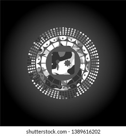 safe, safety deposit box icon on grey camo texture
