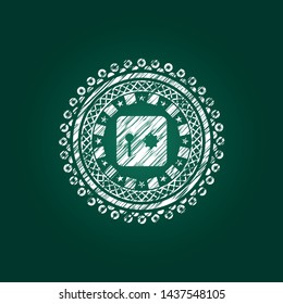 safe, safety deposit box icon with chalkboard texture