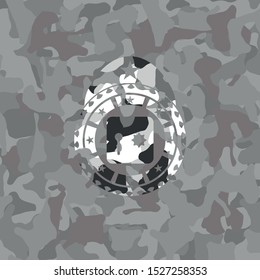 safe, safety deposit box icon on grey camo pattern