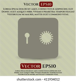 Icono de caja fuerte (caja fuerte)