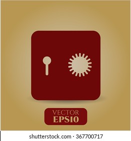 Icono o símbolo del vector de seguridad (caja de depósito de seguridad)