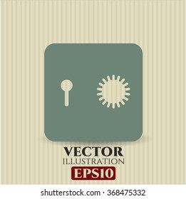 Safe (Safety deposit box) vector icon or symbol