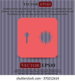 Icono o símbolo del vector de seguridad (caja de depósito de seguridad)
