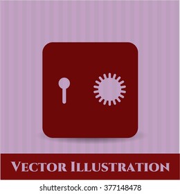 Icono o símbolo del vector de seguridad (caja de depósito de seguridad)