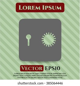 Safe (Safety deposit box) vector icon or symbol
