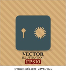 Icono de vector de caja de seguridad
