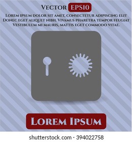 Icono o símbolo del vector de seguridad (caja de depósito de seguridad)