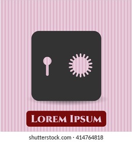 Safe (Safety deposit box) vector icon or symbol