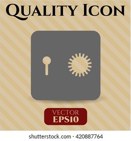 Icono de vector de caja de seguridad