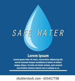 safe / save water concept with text space for your slogan / tagline, vector illustration