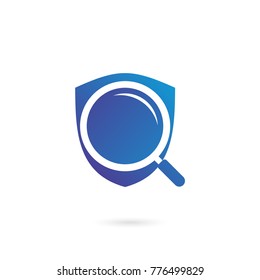 safe search logo icon with shield