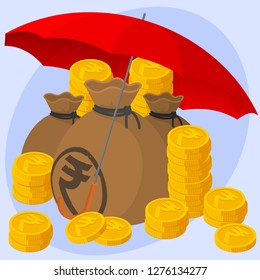 Indian Money Images Stock Photos Vectors Shutterstock - safe and secure indian rupee investments red umbrella bags of dollars and stacks of