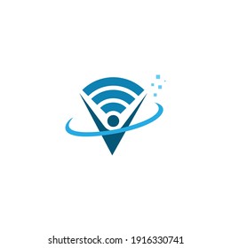 diseño del logotipo del vector de señal de red segura