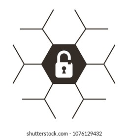 safe secure padlock icon