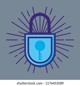 safe secure padlock icon