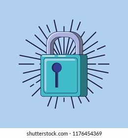 safe secure padlock icon