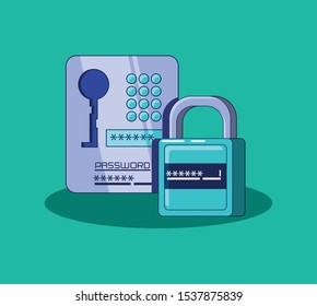 safe secure padlock icon vector illustration design