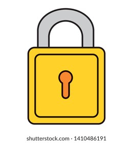 safe secure padlock isolated icon