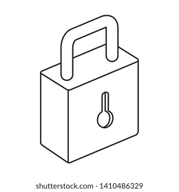 safe secure padlock isolated icon