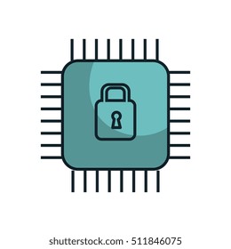 safe secure padlock isolated icon