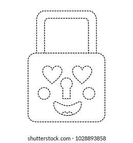 safe secure padlock kawaii character
