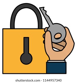 safe secure padlock with key