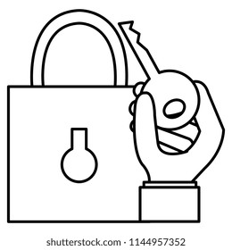 safe secure padlock with key